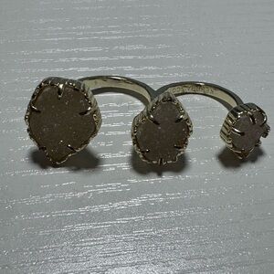 Elegant Silver-Tone Adjustable Ring Set